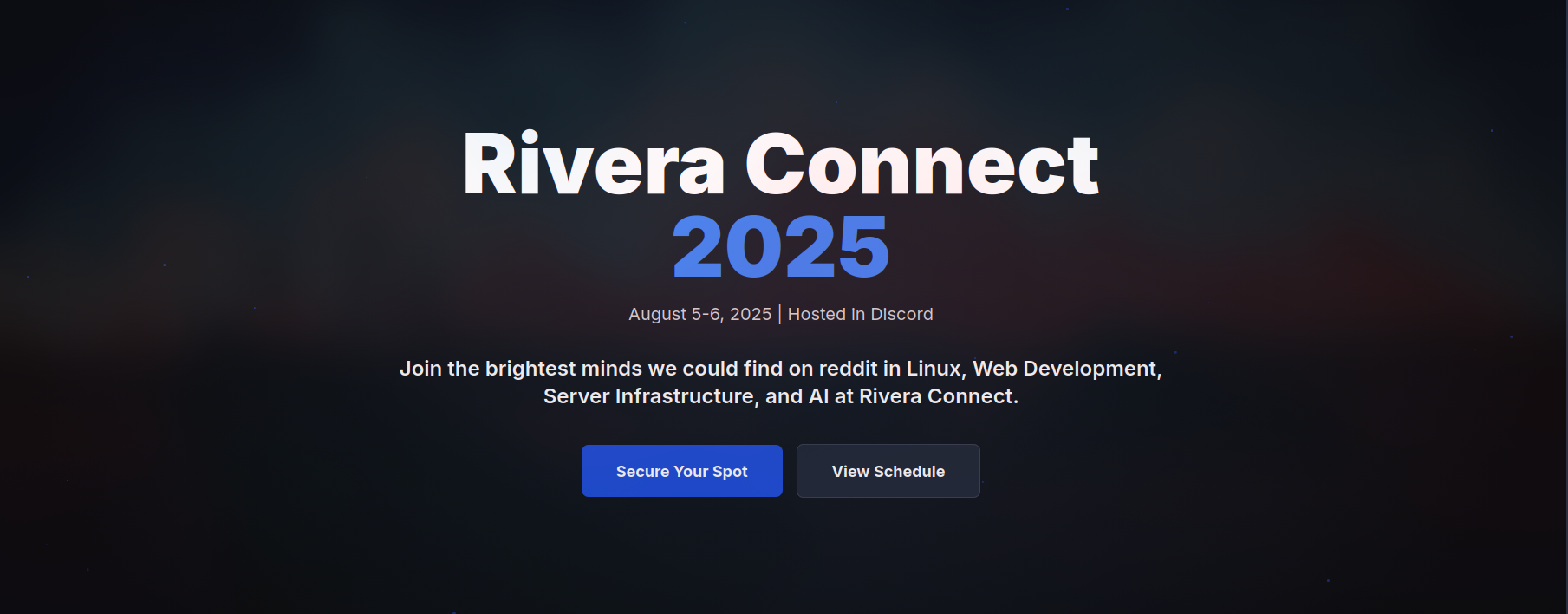 Screenshot of Rivera Conf's Website